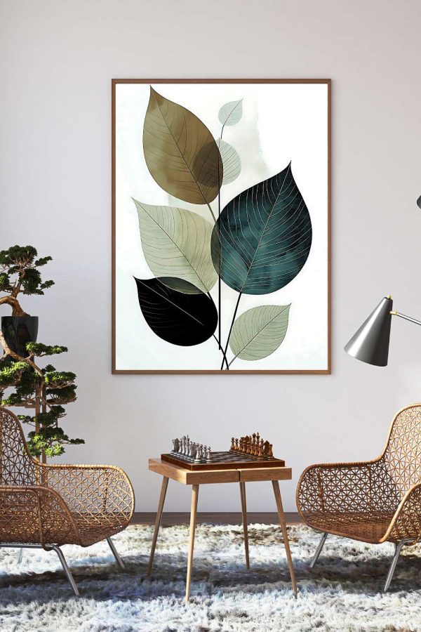 Hojas Cuadros Decorativos Grandes para Sala